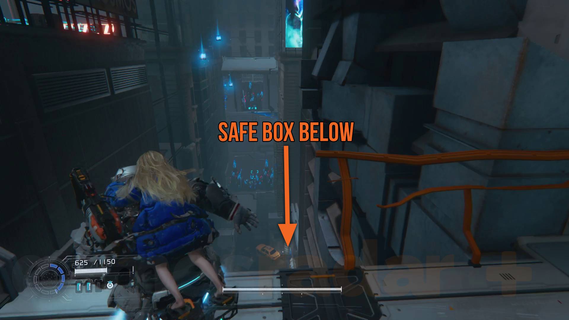 Cartridge Holder screenshot in Pragmata Mass Production Array near the Business District Office Space area